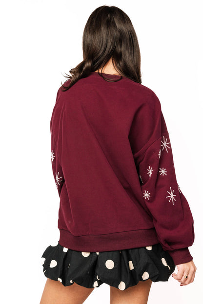 Queen of Sparkles Maroon Wine Is My Valentine Sweatshirt