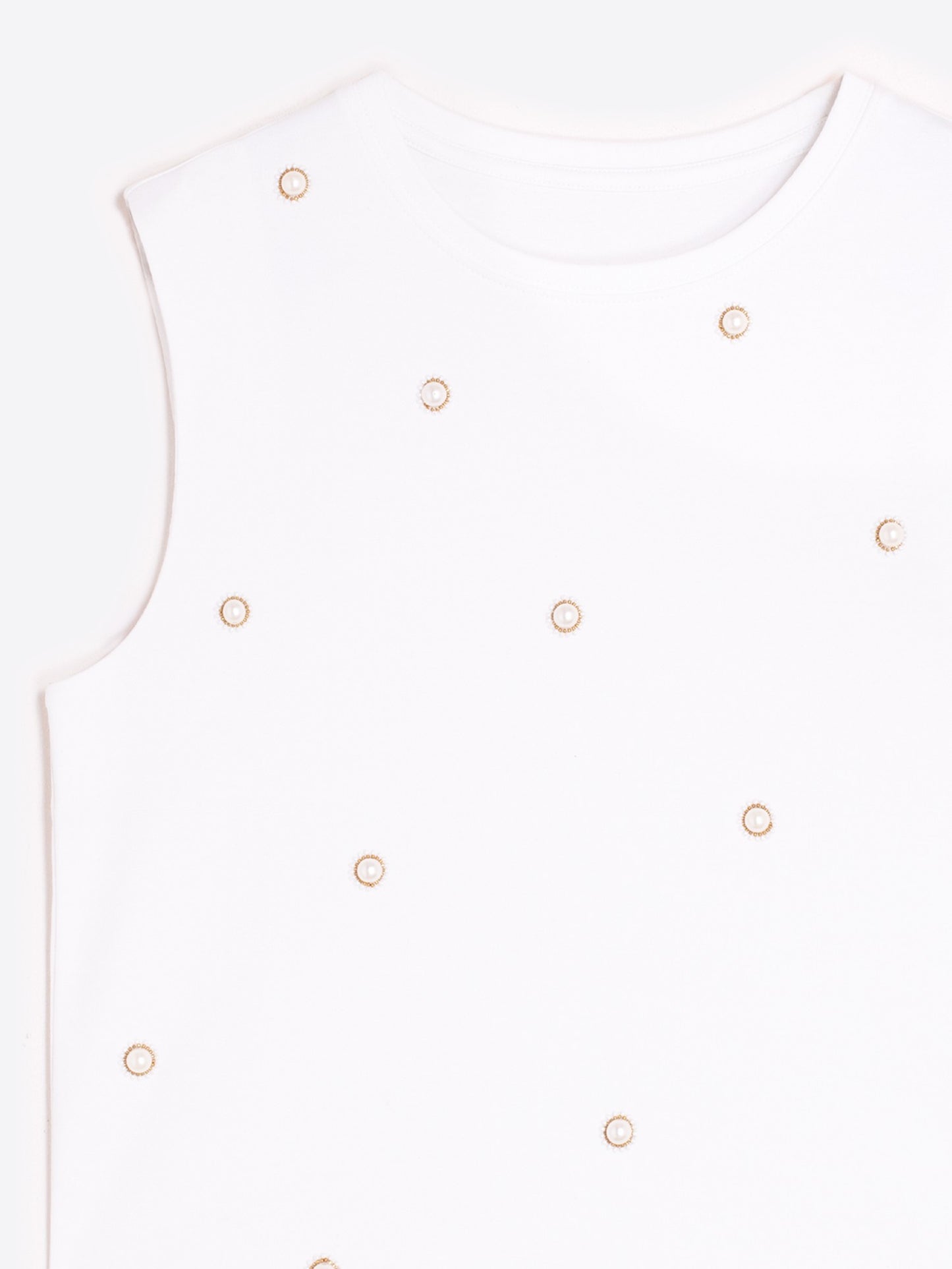 Pearl Tank Top - White