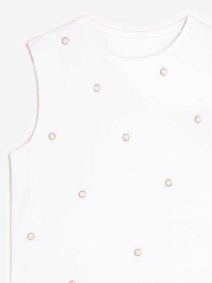 Pearl Tank Top - White