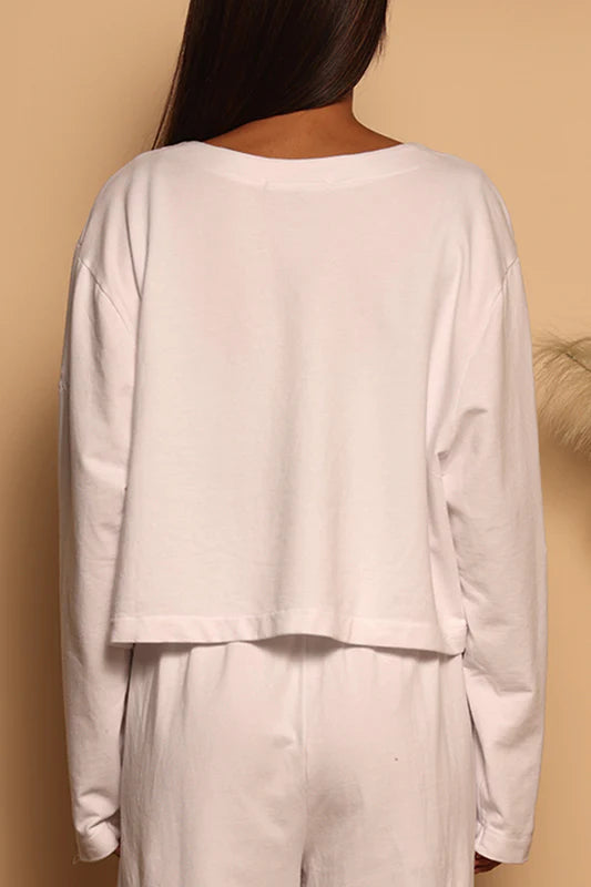 Lana Pullover Top - White