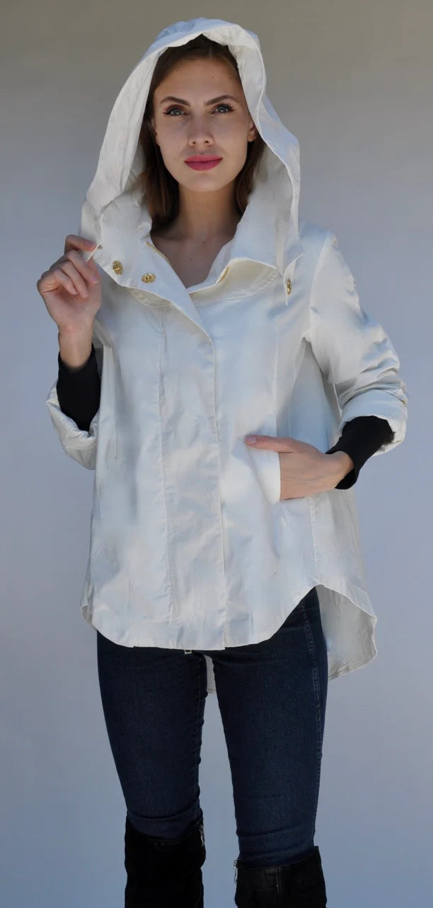 Savina Rain Jacket - Antique White