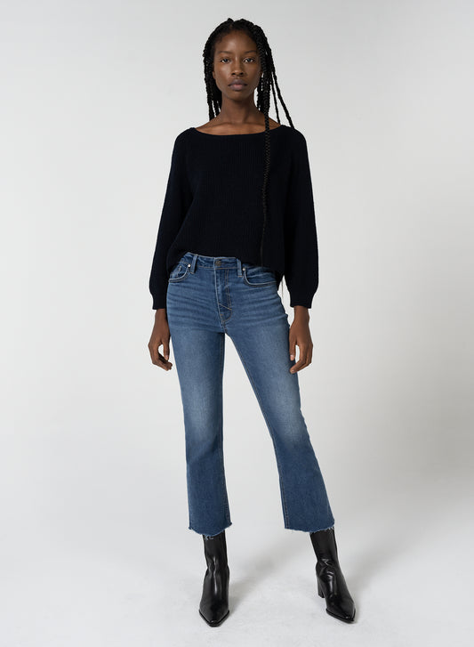 Unpublished MARLOW High-Rise Cropped Demi Flare Jean - Muse
