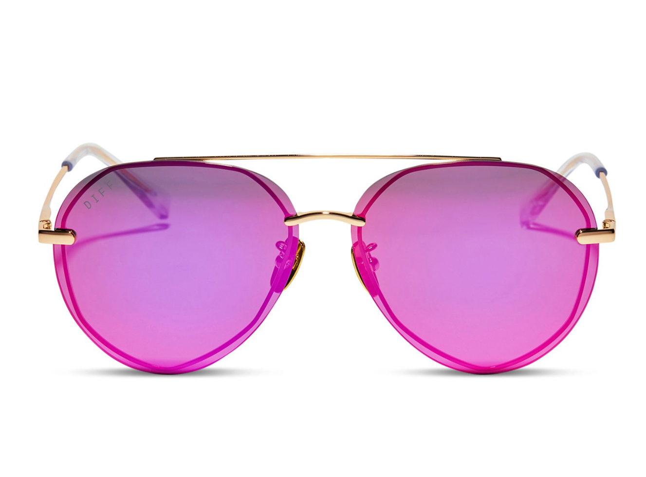 DIFF Eyewear - Lenox - Gold Sunset Mirror Sunglasses