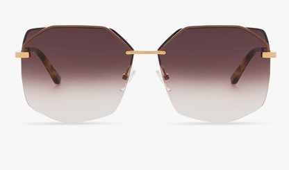 DIFF Eyewear - Bree - Gold Brown Gradient Polarized Sunglasses